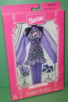 Mattel - Barbie - Fashion Avenue - Party - Purple/Silver Metallic Dress - Tenue